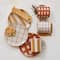 Hello Honey® 8" Pumpkin & Spice Mixed Pattern Hand-Painted Round Stoneware Plates, 12ct.